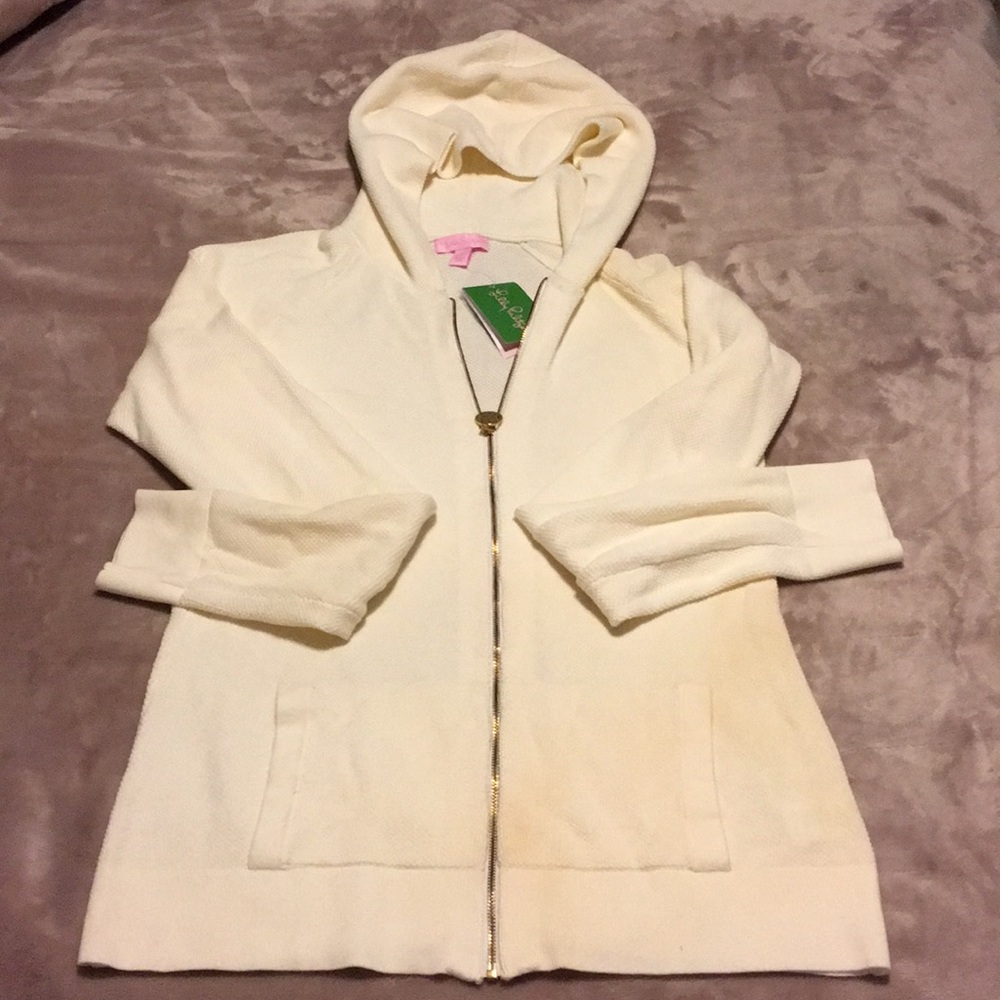 Lilly Pulitzer zip up hoodie Josephine large NWT